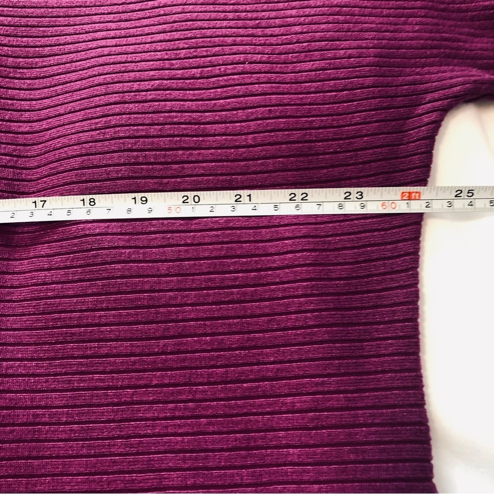 Lane Bryant 18/20 Fuchsia Cross Rib Boat Neck Pullover Sweater - Picture 5 of 10